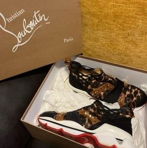 Leopard print Red Bottom sneakers